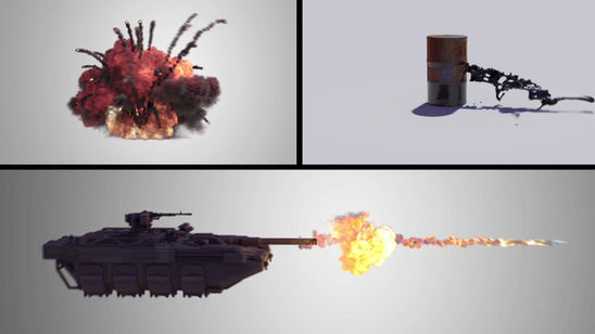 Tank Explosion Barrel Effects